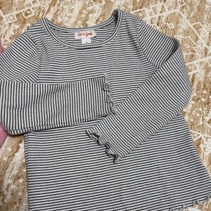 Cat & Jack Black and White Striped Top